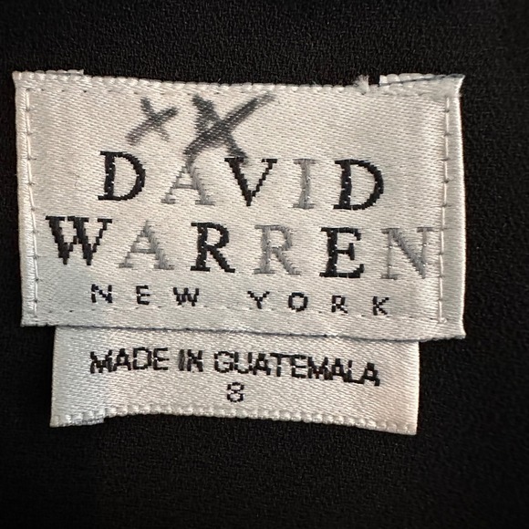 NWT VTG David Warren Womens Sz 8 Black Sheath Dress Y2K Mob Wife Glam Minimalist - Picture 4 of 11